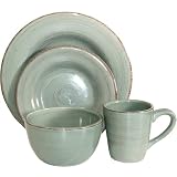 Tag Sonoma Ironstone Ceramic 16-Piece Dinnerware Set, Service for 4, Slate Blue