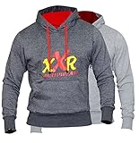 XXR Plain Fleece Hoodies Top Hooded Sweat Shirt Gym Clothing Running Jogging Fitness Casual All Weather Cotton Fleece Sports Wear Boxing MMA Hoods XS-2XL