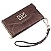 iPhone 6 6s Wallet Case, True Color Premium Leatherette Wristlet Clutch Folio Tri-Fold Wallet Purse Case Cover - Bronze
