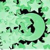 50 Glow In The Dark Plastic Stars and Moon