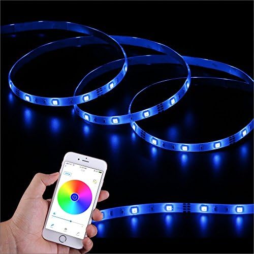 SingHong 3 Meters Bluetooth RGB Smart Connected Lighting LED Flexible Strip with 16 Million Color Display