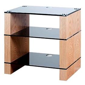 BLOK STAX DeLuxe 300 Three Shelf Oak Hifi Stand & AV TV Rack Unit