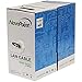 NavePoint Cat6 Riser (CMR), 1000ft, Black, Solid Bare Copper Bulk Ethernet Cable, 550MHz, 23AWG 4 Pair, Unshielded Twisted Pair (UTP)