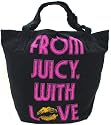 Juicy Couture Extra Large Canvas GENERATION Y FROM JUICY WITH LOVE Tote Bag - Black