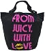 Juicy Couture Extra Large Canvas GENERATION Y FROM JUICY WITH LOVE Tote Bag - Black