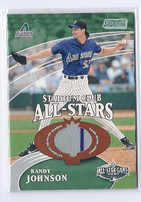2002 Stadium Club All-Stars Game Used Jersey #RJ Randy Johnson Arizona Diamondbacks #'ed 1728/2400