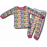 Paul Frank "Colorful Monkeys" 2 piece Thermal Pajamas for toddler Girls