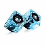 i.Sound Ice Crystal Compact Speakers for iPad 1 and 2, iPod, iPhone, Laptops, and All Audio Devices (Blue)