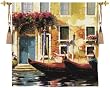 Venetian Gondolas I Tapestry Wallhanging Comes With Wall Hanging Rod and Tassels