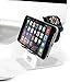 Orzly DuoStand Charge Station for Apple Watch & iPhone - Aluminum Desk Stand Cradle in SILVER with Built-In Insert Slots for both Grommet Wireless Charger and Lightning Cable for iPhone Models: 5 / 5S / 5C / 6 / 6 PLUS and both 42mm & 38mm sizes of 2015 Watch Models