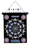 CHICAGO CUBS Magnetic DART BOARD SET with 6 Darts (15" wide and 18" long)