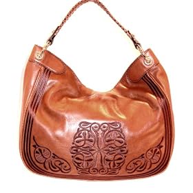 Antonio Melani "Belmont" Saddle Leather Hobo Handbag Purse Bag