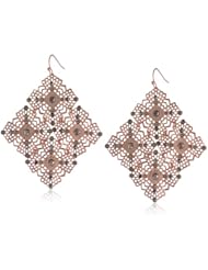 Jessica Simpson Baroque Bohemia Rose Gold Drop Earrings