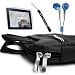 Apple Ipad Tablet ( 3G , wifi , WiFi + 3G ) High Durable Case with Removable Shoulder Strap for ipad ( iPad Accessories Only ) + Includes a 4-inch eBigValue (TM) Determination Hand Strap + Includes Anti Glare Screen protector + Hi-Fi Noise - Reducing Ear Buds Earphones for iPad 3.5 mm Jack