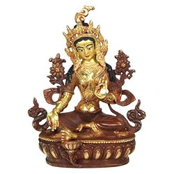Tibetan Buddhism: Copper Green Tara Statue