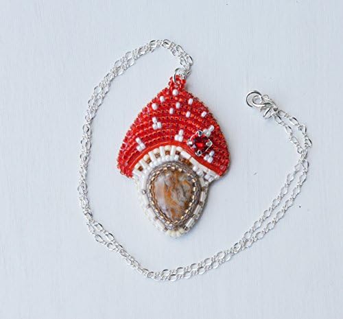 Amanita Mushroom Pendant Necklace
