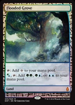 Magic: the Gathering - Flooded Grove (35/45) - Expedition Lands - Foil