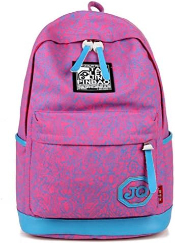 Girls Fashion Backpacks for School Canvas Student Book Bag Satchel Pink