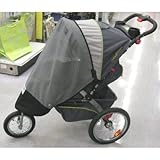 Sashas Sun, Wind and Insect Cover for Baby Trend Single Front Swivel Wheel Expeditions and Ride Jogger
