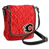NHL Calgary Flames Quilted Purse, Bright Red