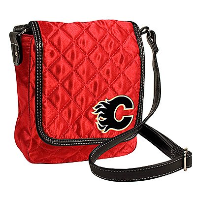 NHL Calgary Flames Quilted Purse, Bright Red