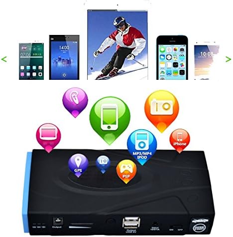 KINGMAK 16800mAH Car Jump Starter Emergency Power Bank for Mobile phones, Digital Camera, Auto Car Jump Starter,Rechargeable Battery Charger Blue