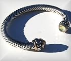 David Yurman Style Cable Cuff Bracelet 6mm Peridot Color Crystal, Gifts Ideas 0804brpdtt