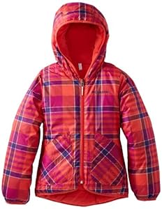 Columbia Girls 7-16 Dual Front Jacket, Red Hibiscus Plaid, Small