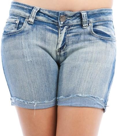 Plus Size Light Denim Shorts --Size: 20 Color: Blue