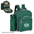 Colorado State Rams Sorrento Insulated Deluxe Picnic Backpack - Hunter Green w/Digital Print