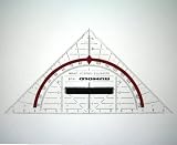 160mm 16cm Geometry Set Square Drawing Drafting Triangle with Removable Grip