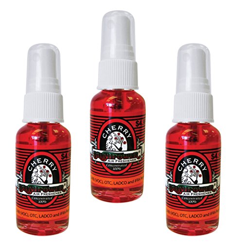 BluntPower 1 oz Glass Bottle Oil Based Concentrated Air Freshener & Oil Burner, Cherry (Pack of 3)