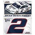Brad Keselowski #2 2015 3' x 5' Double-Sided Horizontal Flag, #81349015