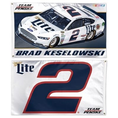Brad Keselowski #2 2015 3' x 5' Double-Sided Horizontal Flag, #81349015