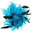 Big Large Feather Fascinator Hair Clip Pin Brooch for Clothing Hats Scarf Blue