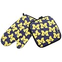 Michigan Wolverines Navy Blue Oven Mitt and Pot Holder Set
