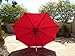 Formosa Covers Replacement Umbrella Canopy for 9ft 8 Ribs Red (CANOPY ONLY)