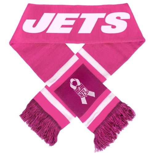 New York Jets 2012 NFL Breast Cancer Foundation Team Stripe Scarf at Amazon.com