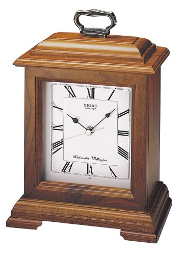 Seiko Mantel Chime Carriage Clock Cherry Finish Solid Wood Case Seiko Mantel Chime Carriage Clock Cherry Finish Solid Wood Case