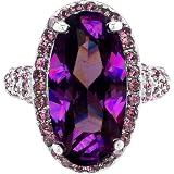 CZ Amethyst Cocktail Ring size 5 Emitations