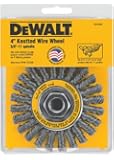 DEWALT DW4930 4-Inch by 5/8-Inch-11 Full Cable Twist Wire Wheel/Carbon Steel .020-Inch