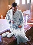 Plush Microfiber Bathrobe - 100% Plush Microfiber - Soft, Warm, and Lightweight
