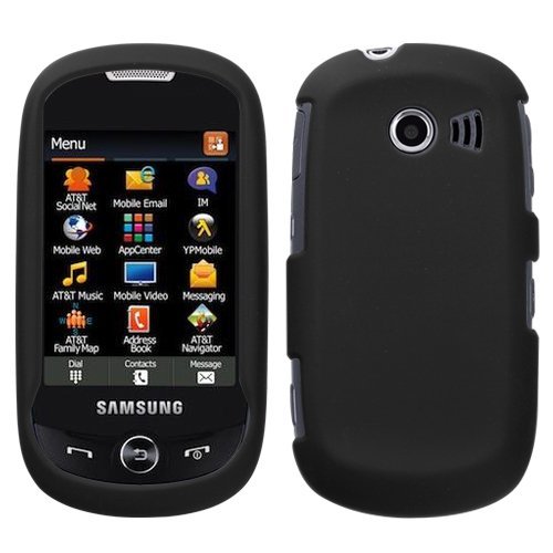 Black Rubberized Hard Protector Case Phone Cover for Samsung Flight II A927