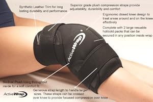 ActiveWrap Knee Wrap Right or Left Knee, Large/X-Large, Black