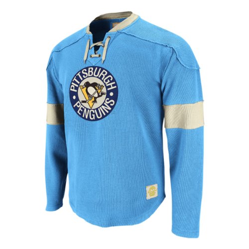 Pittsburgh Penguins Retro Sport Jersey (Soft Blue) Size S