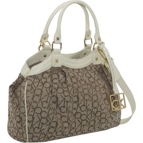 Calvin Klein Hudson Logo Pleated Satchel