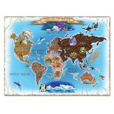 Melissa & Doug Deluxe 500 piece Map of the World Cardboard Jigsaw