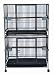 Brand New Two Story Parrot Bird Wrought Iron Cage Play-Top 37.5 x 24 x61 WI36DAS