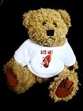 Enlarge toy image: Teddy Bear with Mountain Bike - Bite Me! image t-shirt -