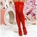 Sheer Stocking With Criss Cross Side And Bow With Marabou Accent